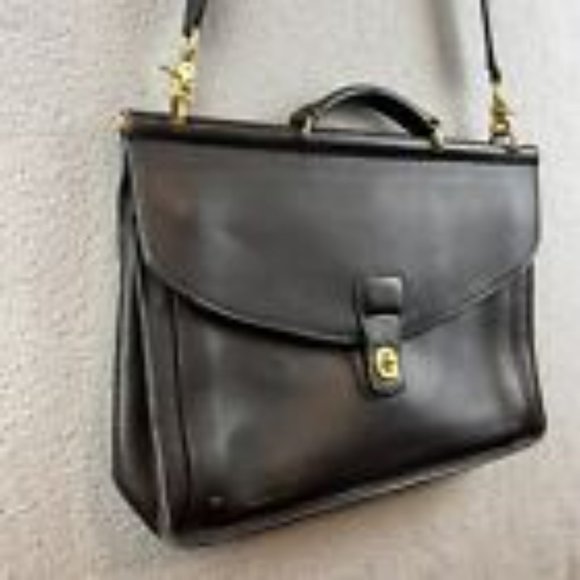 Coach Vintage Beekman black Leather Messenger Bag - Picture 4 of 4